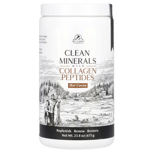 Mt. Capra, Clean Minerals with Collagen Peptides, Hot Cocoa, 23.8 oz (675 g)