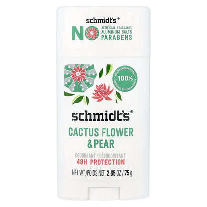 Schmidt's, Deodorant, Cactus Flower & Pear, 2.65 oz (75 g)