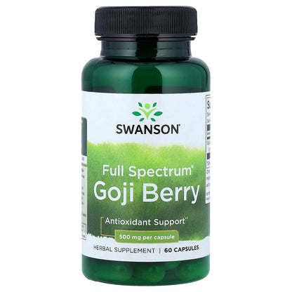 Swanson, Full Spectrum®, Goji Berry, 500 mg, 60 Capsules