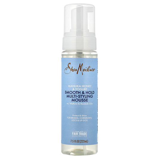 SheaMoisture, Manuka Honey & Yogurt, Smooth & Hold Multi-Styling Mousse w/ Mafura & Baobab Oils, 7.5 fl oz (222 ml)