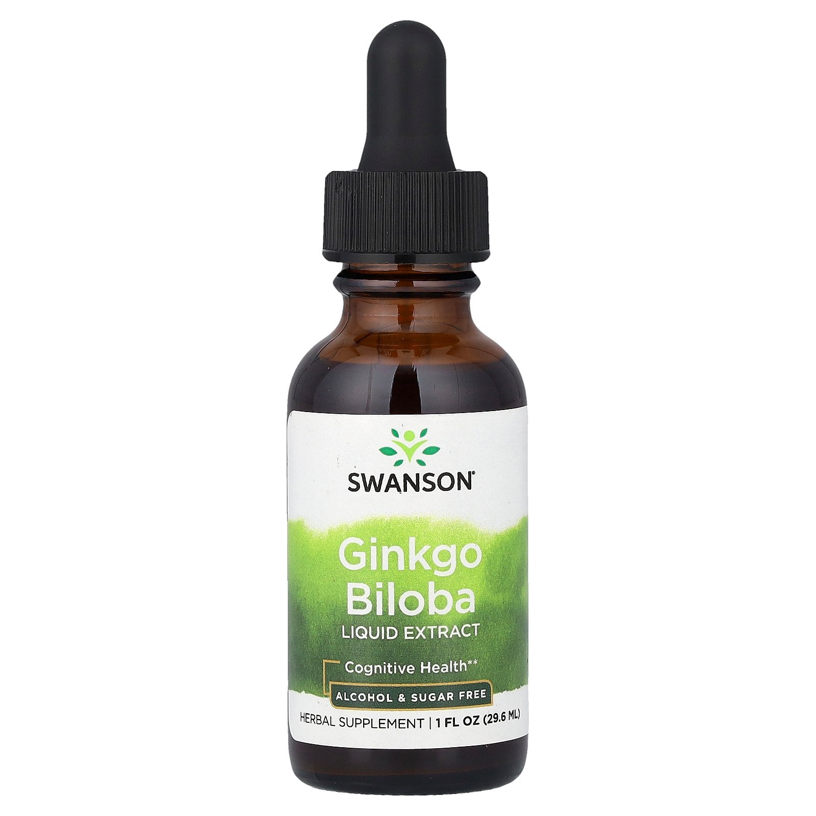 Swanson, Ginkgo Biloba Liquid Extract, Alcohol & Sugar Free, 1 fl oz (29.6 ml)