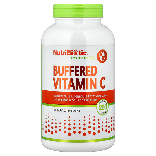 NutriBiotic, Immunity, Buffered Vitamin C With Calcium, Magnesium, Potassium & Zinc, 250 Gluten Free Capsules