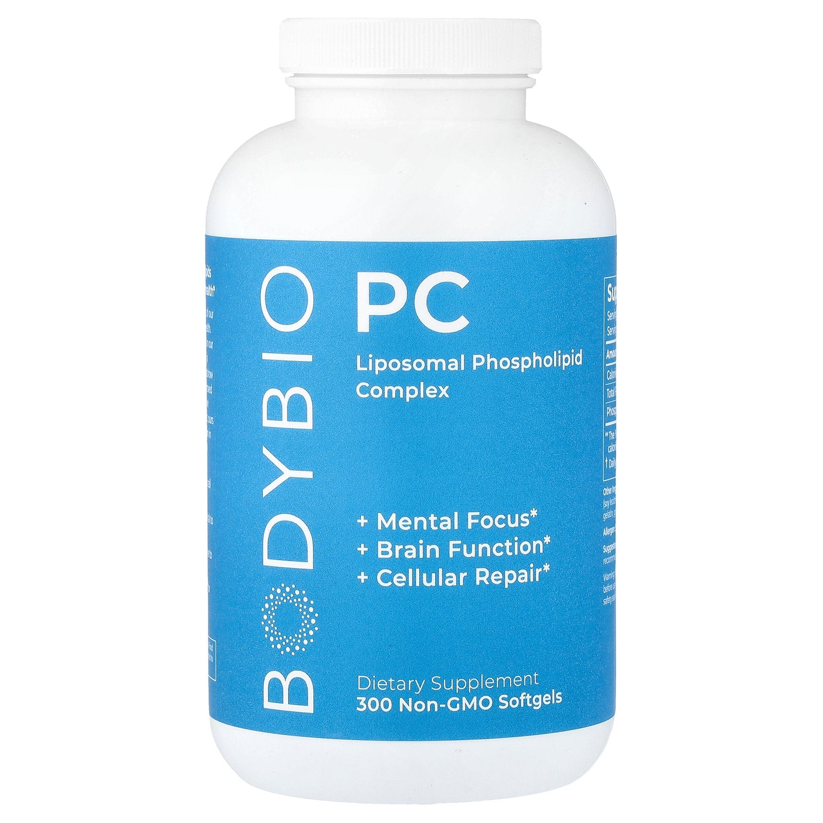 BodyBio, PC, Liposomal Phospholipid Complex, 300 Non-GMO Softgels (650 mg per Softgel)