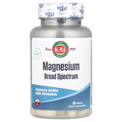 KAL, Magnesium Broad Spectrum, 60 Tablets (200 mg per Tablet)
