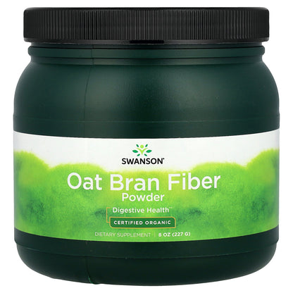 Swanson, Certified Organic Oat Bran Fiber Powder, 8 oz (227 g)