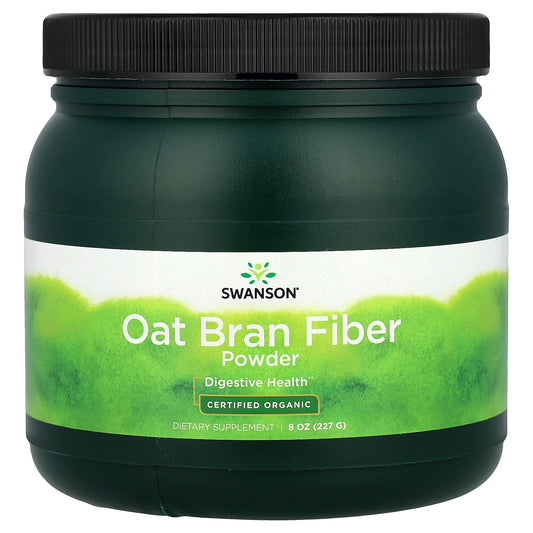 Swanson, Certified Organic Oat Bran Fiber Powder, 8 oz (227 g)