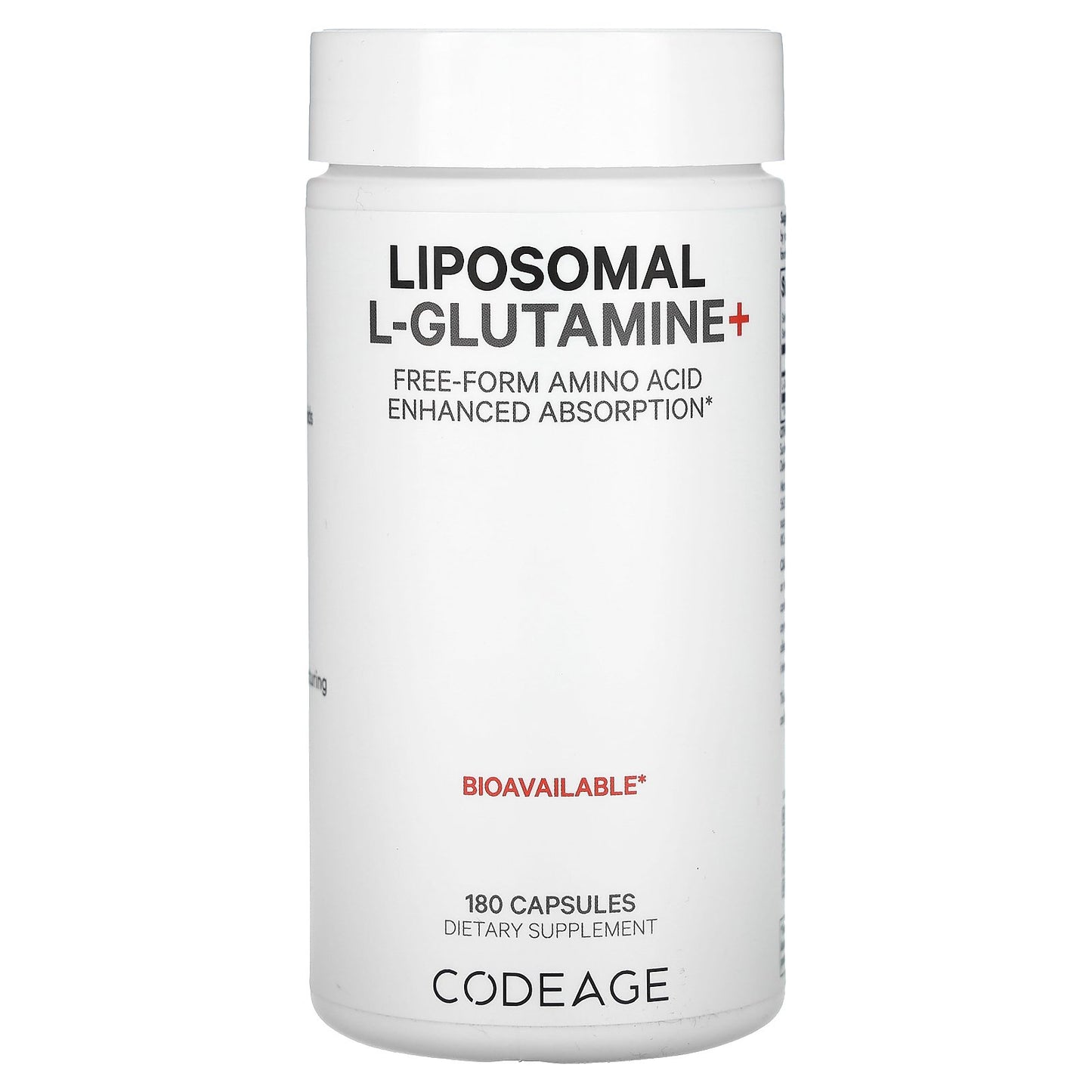 Codeage, Liposomal L-Glutamine+, 500 mg , 180 Capsules