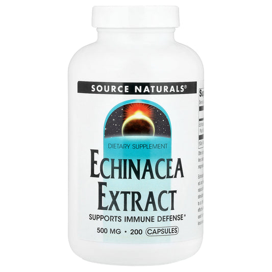 Source Naturals, Echinacea Extract, 500 mg, 200 Capsules
