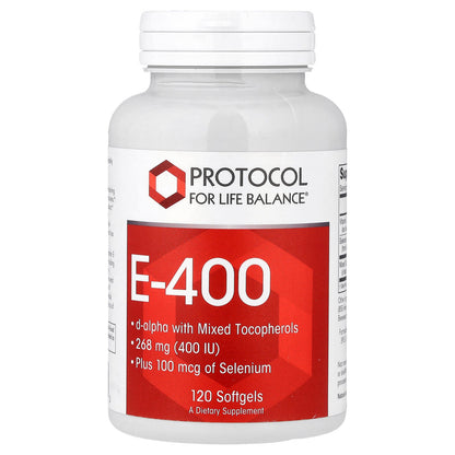 Protocol for Life Balance, E-400, 120 Softgels