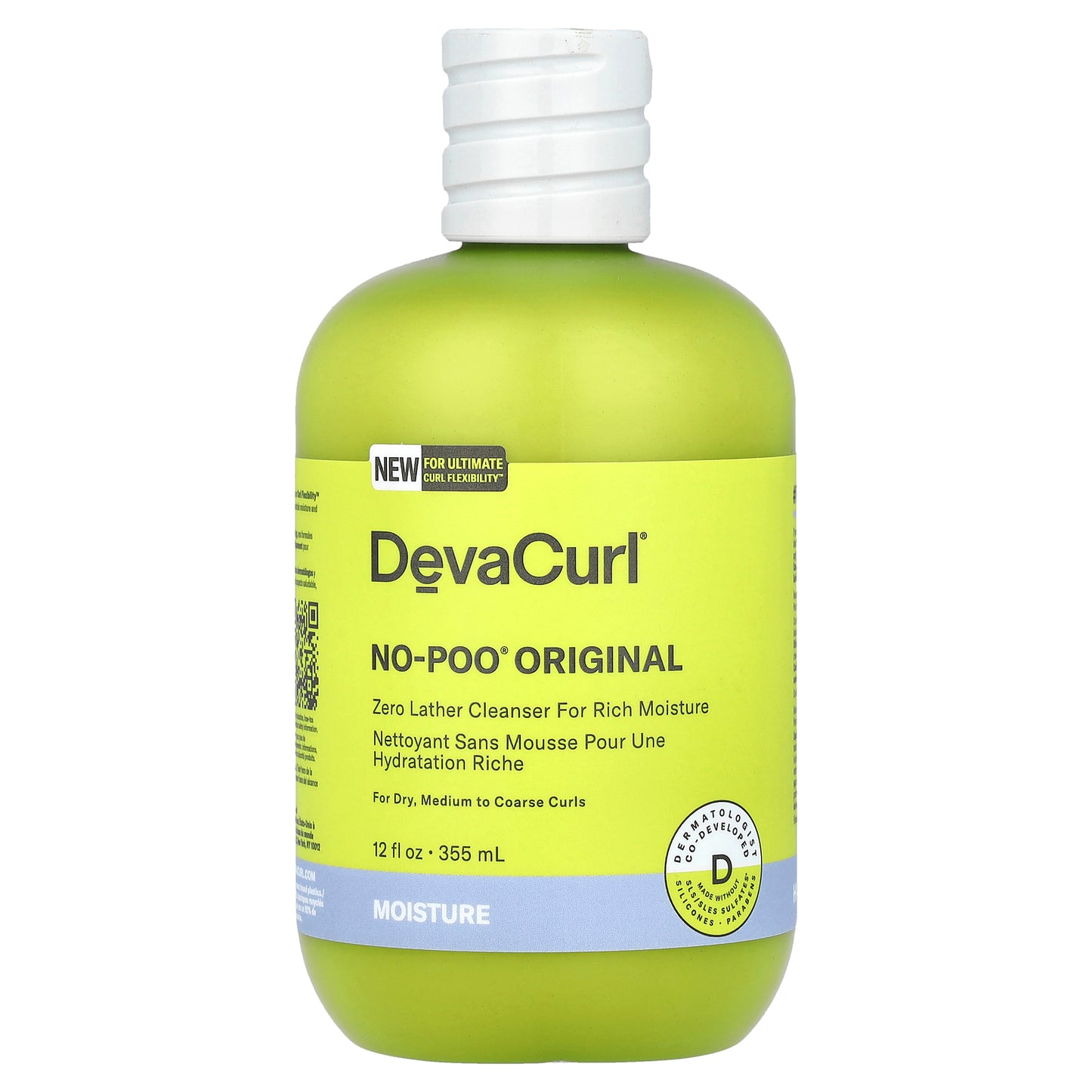DevaCurl, No-Poo ® Original, Zero Lather Cleanser, For Dry, Medium to Coarse Curls, 12 fl oz (355 ml)