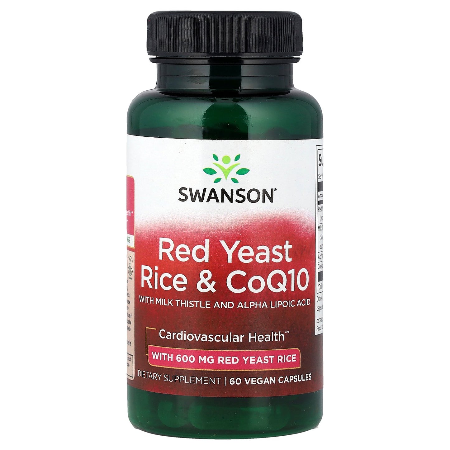 Swanson, Red Yeast Rice & CoQ10 with Milk Thistle and Alpha Lipoic Acid, 60 Vegan Capsules