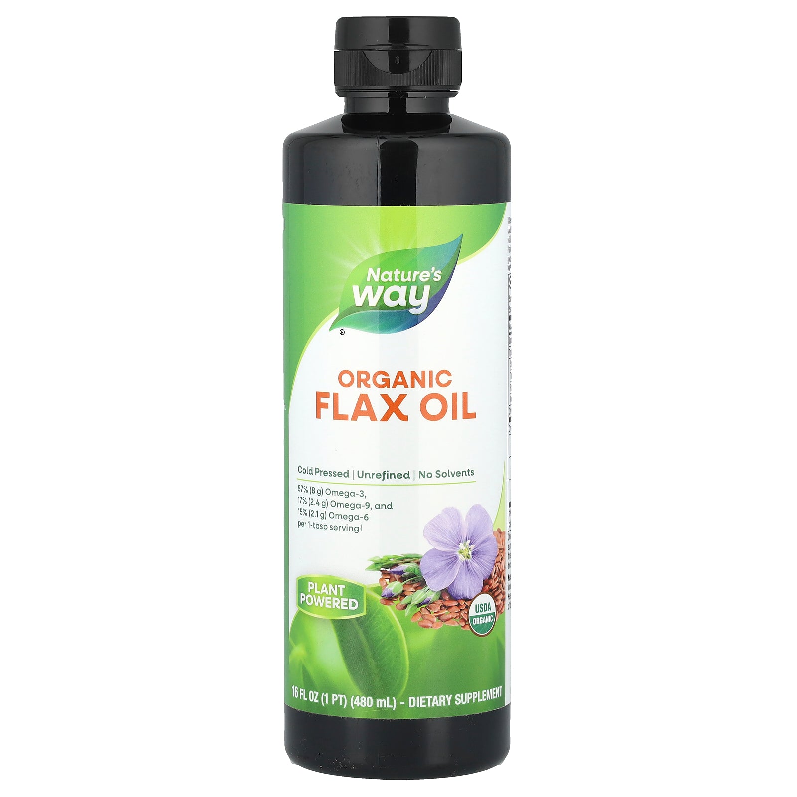 Nature's Way, Organic Flax Oil, 16 fl oz (480 ml)