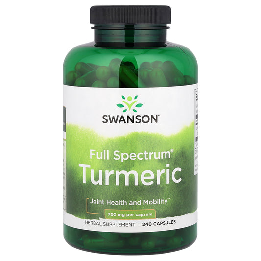 Swanson, Full Spectrum® Turmeric, 1,440 mg, 240 Capsules (720 mg per Capsule)