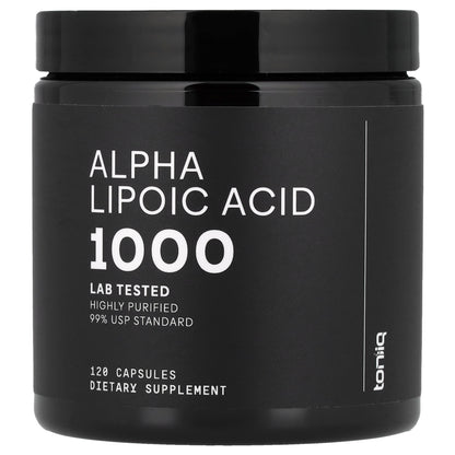 Toniiq, Alpha Lipoic Acid 1000, 120 Capsules (500 mg per Capsule)