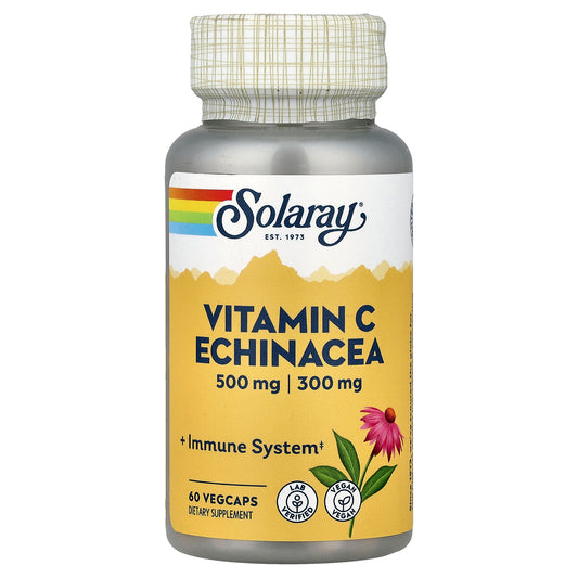 Solaray, Vitamin C, Echinacea, 60 VegCaps