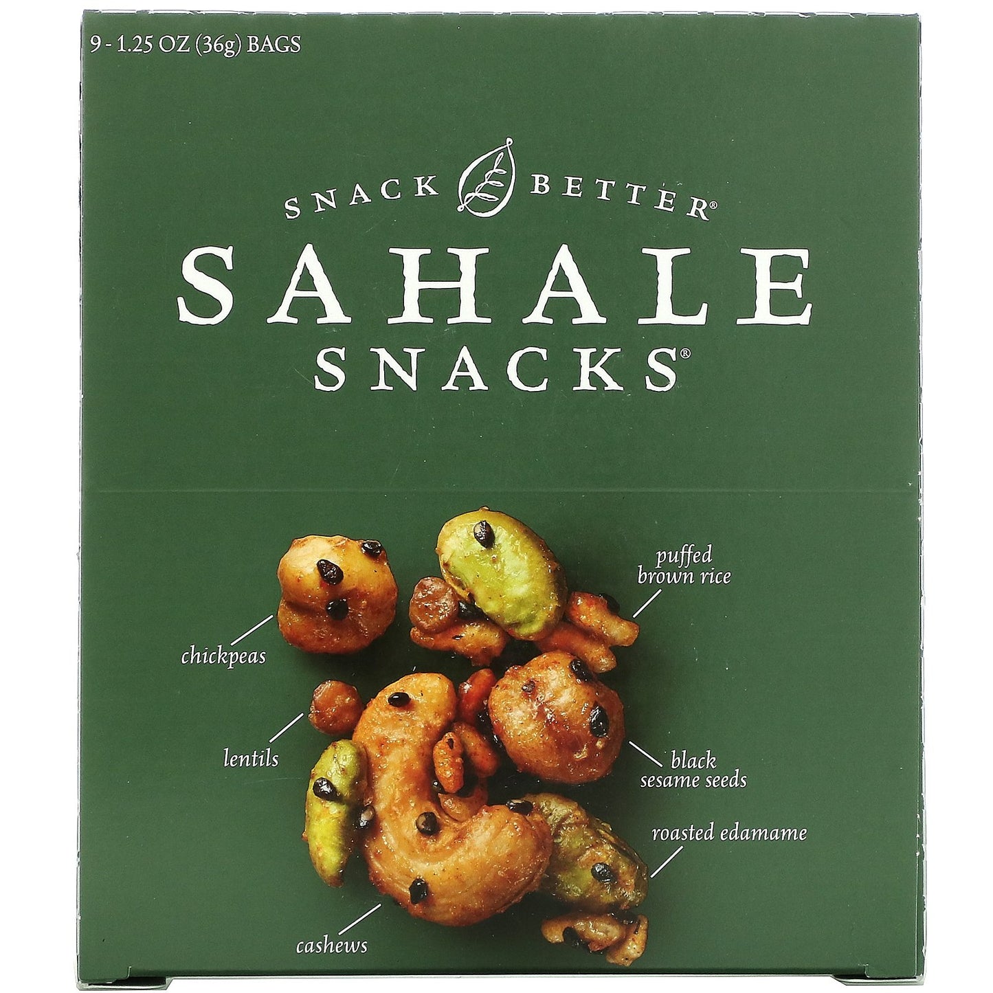 Sahale Snacks, Snack Mix, Asian Sesame Edamame Bean + Nut, 9 Bags, 1.25 oz (36 g) Each