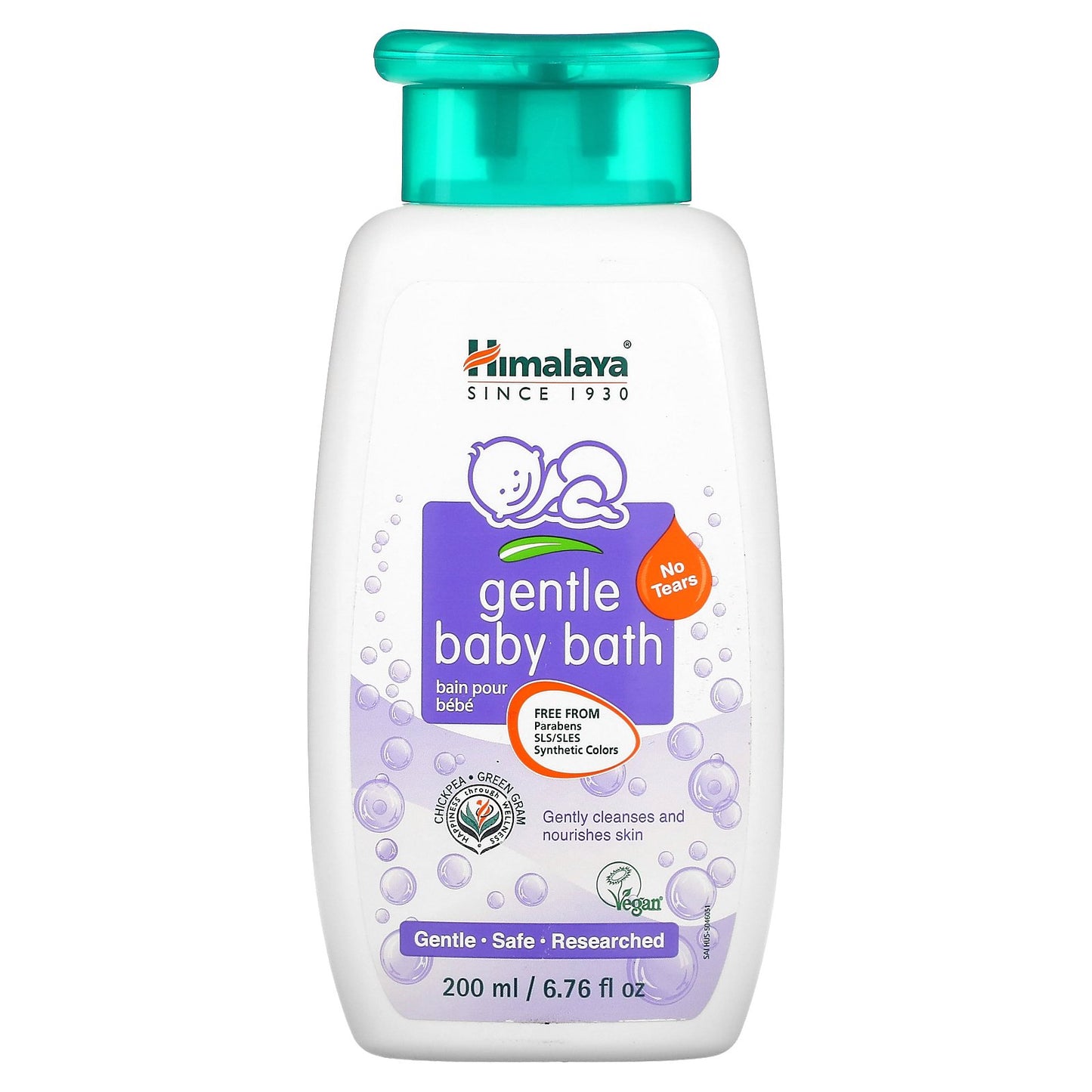 Himalaya, Gentle Baby Bath, Chickpea and Green Gram, 6.76 fl oz (200 ml)