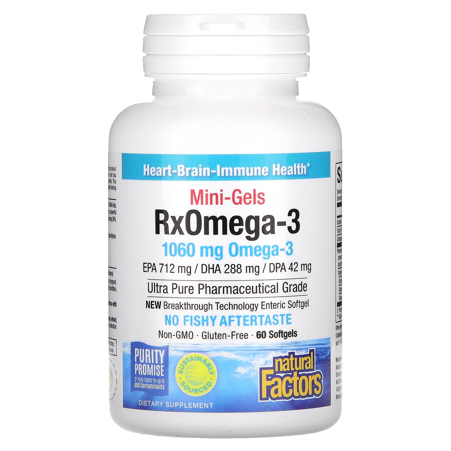 Natural Factors, RxOmega-3 Mini-Gels, 60 Softgels (530 mg per Softgel)