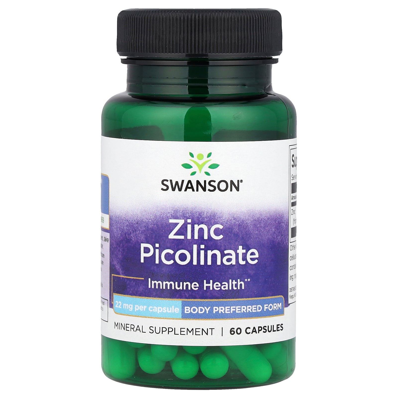 Swanson, Zinc Picolinate, 22 mg, 60 Capsules