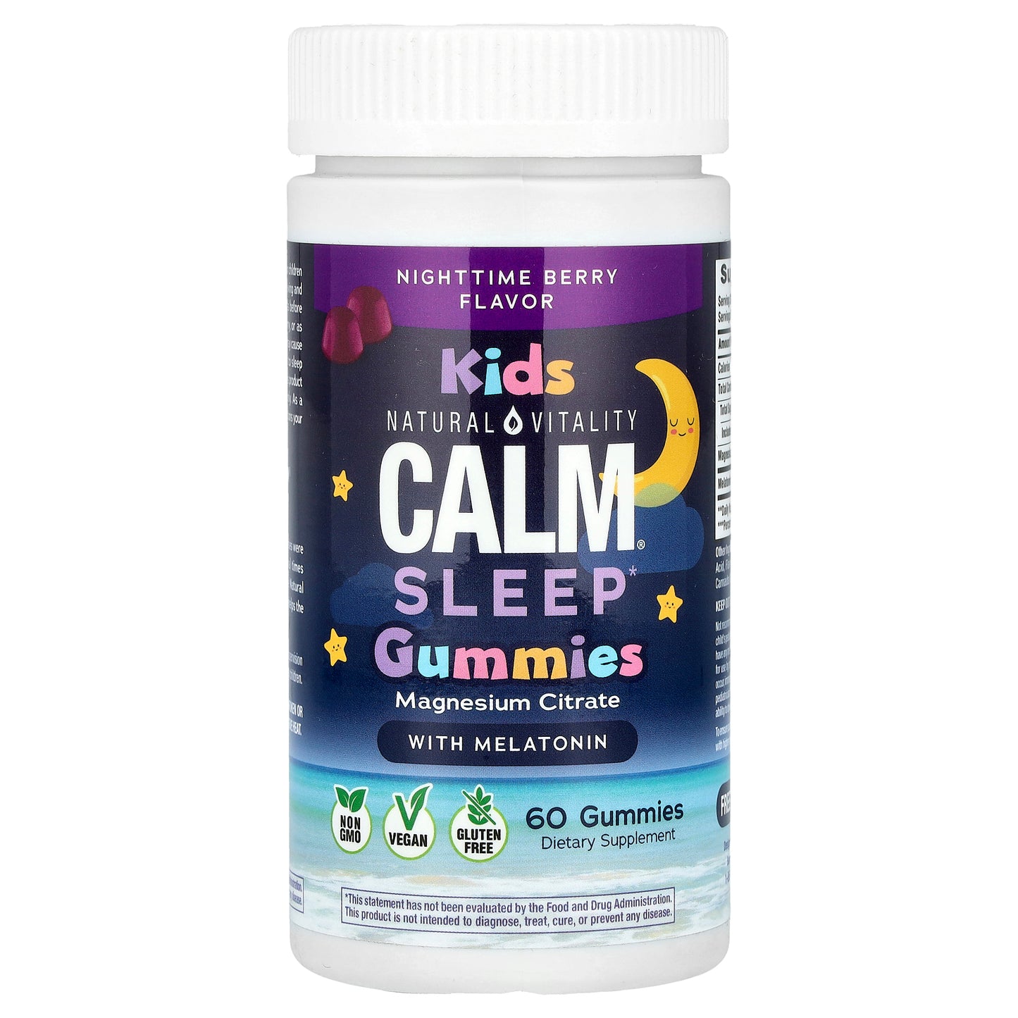 Natural Vitality, CALM®, Kids Sleep Gummies With Melatonin, Nighttime Berry, 60 Gummies