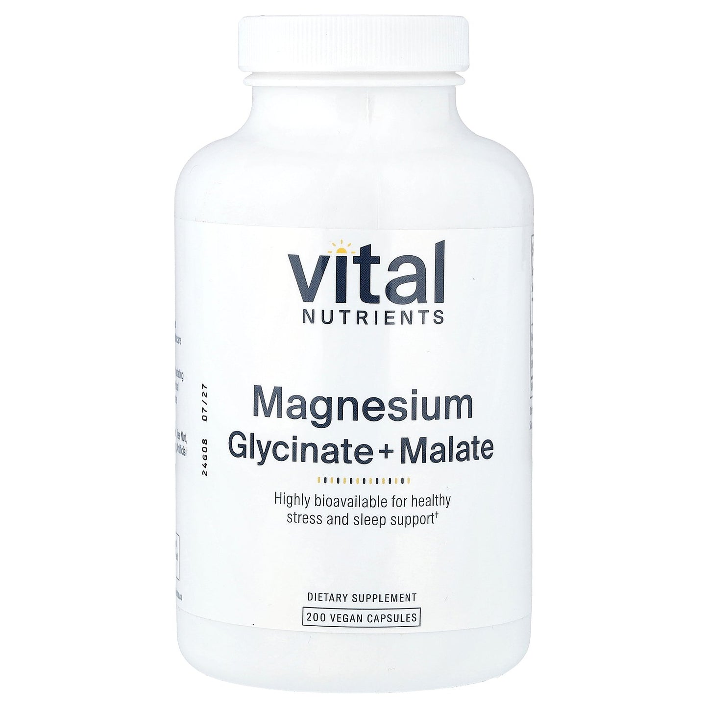 Vital Nutrients, Magnesium, Glycinate + Malate, 200 Vegan Capsules (120 mg per Capsule)