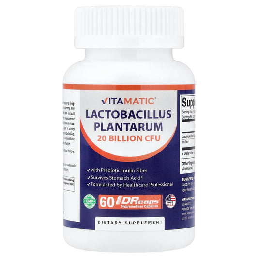 Vitamatic, Lactobacillus Plantarum, 60 DRcaps® Hypromellose Capsules