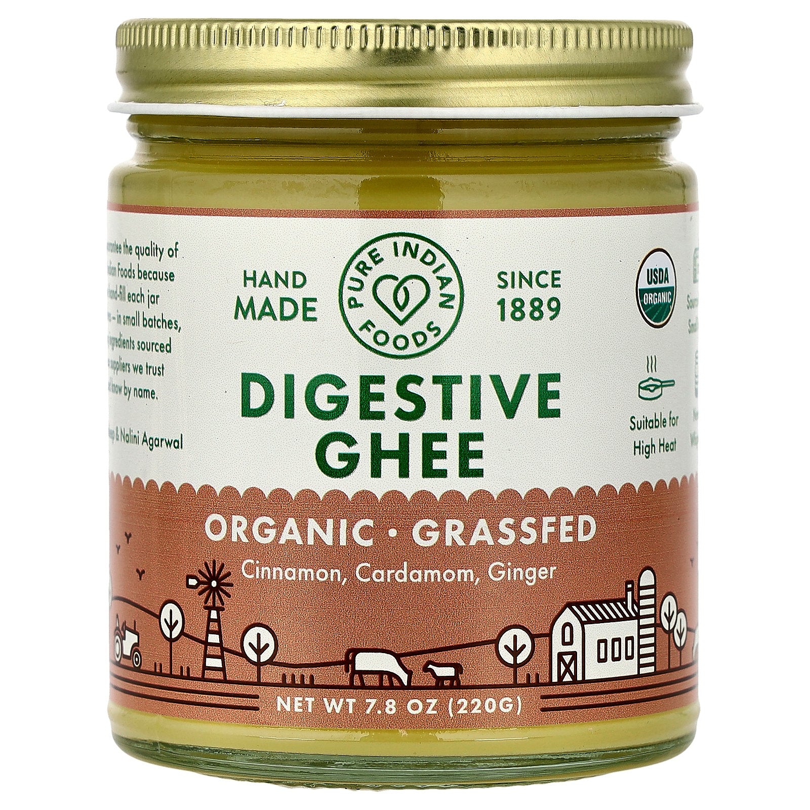 Pure Indian Foods, Organic Digestive Ghee, 7.8 oz (220 g)