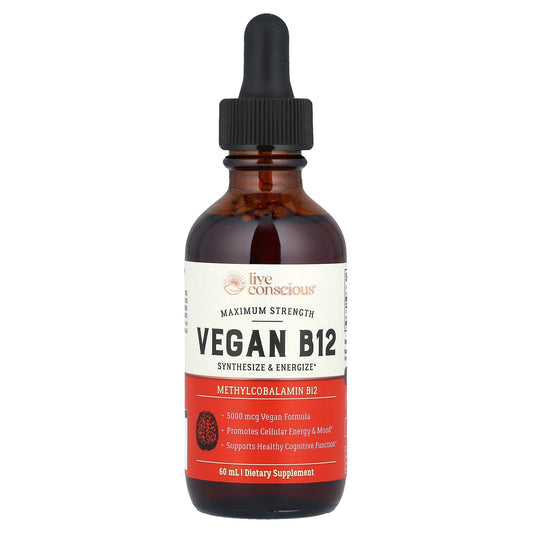 Live Conscious, Vegan B12, Maximum Strength, 60 ml