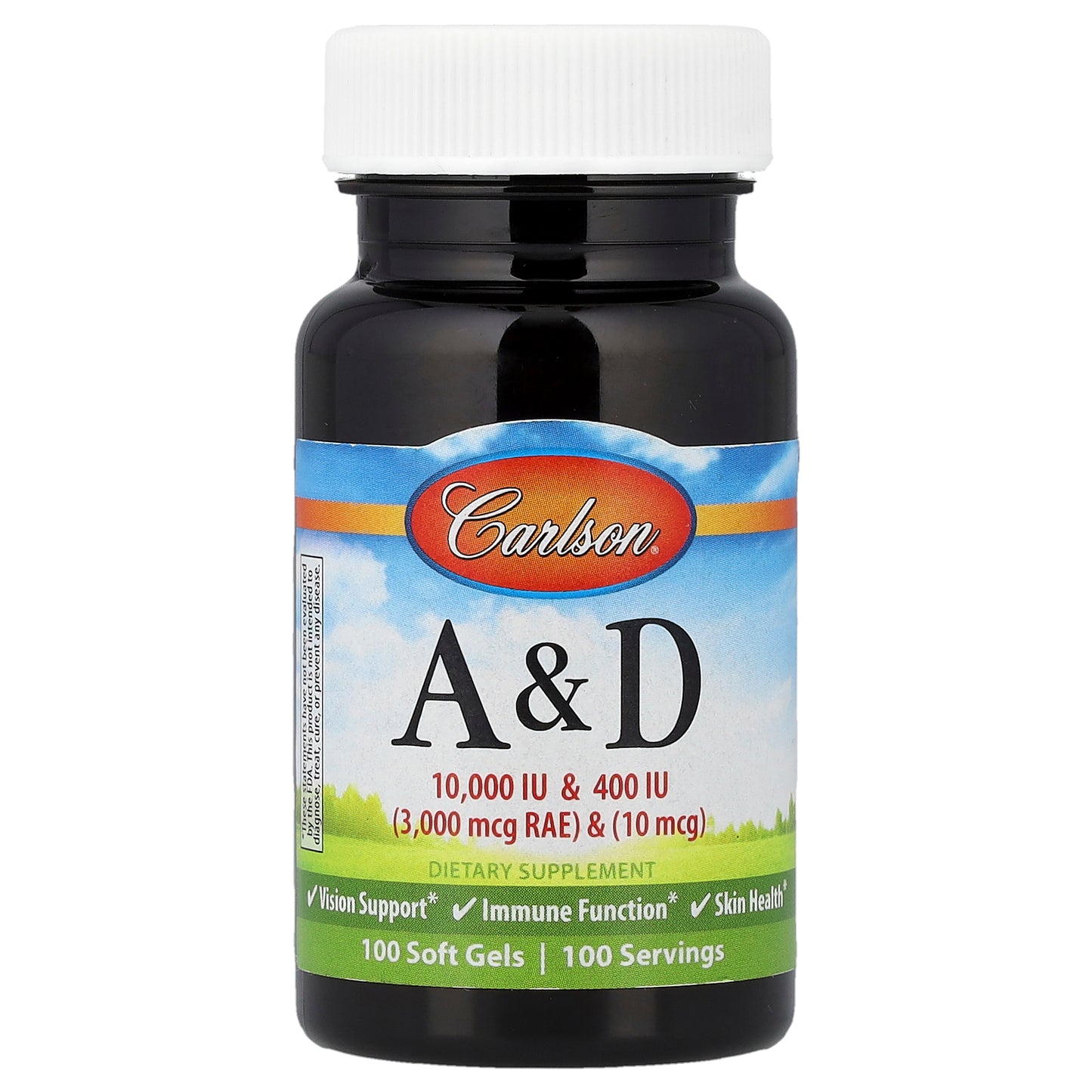 Carlson, Vitamin A & D, 100 Soft Gels