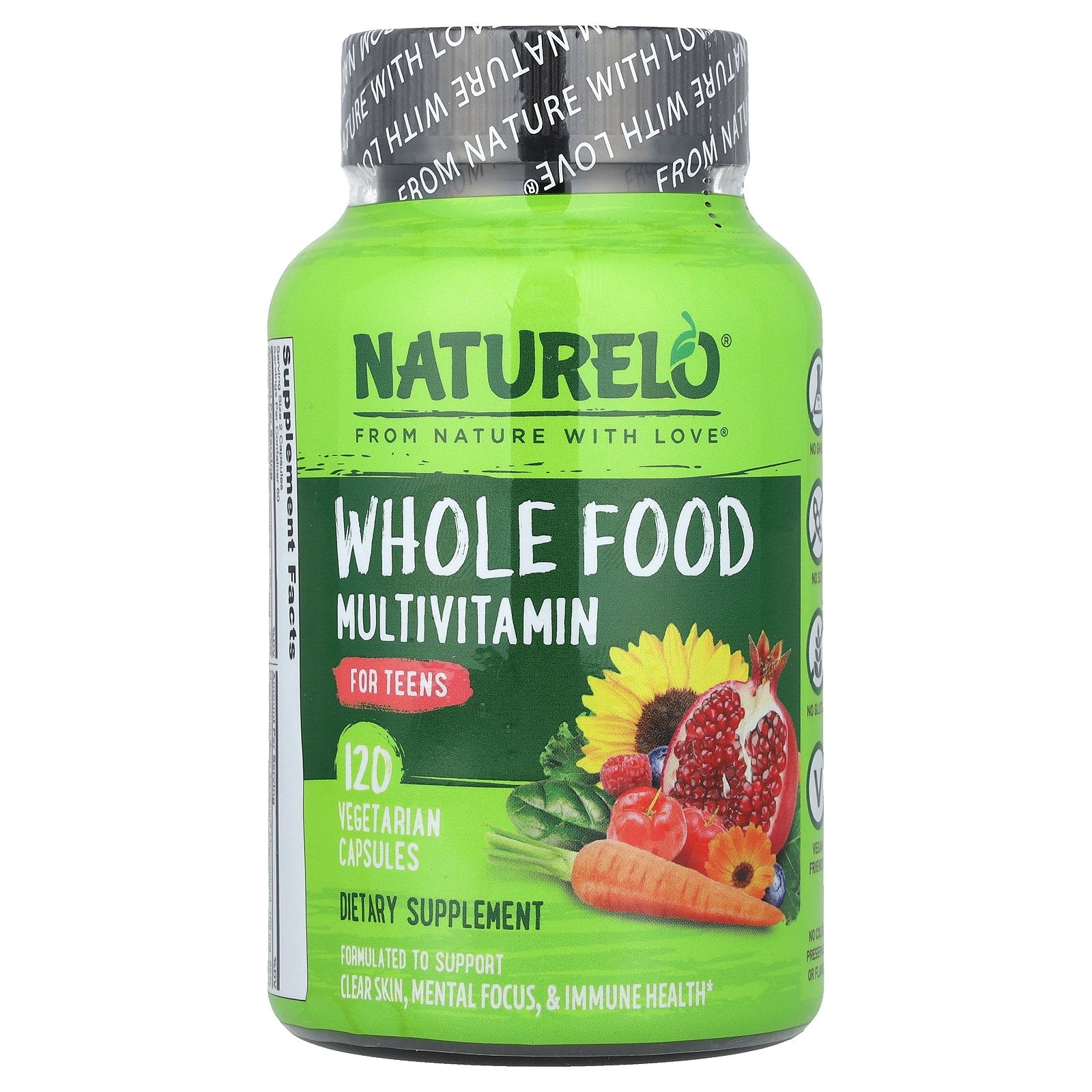 NATURELO, Whole Food Multivitamin, For Teens, 120 Vegetarian Capsules
