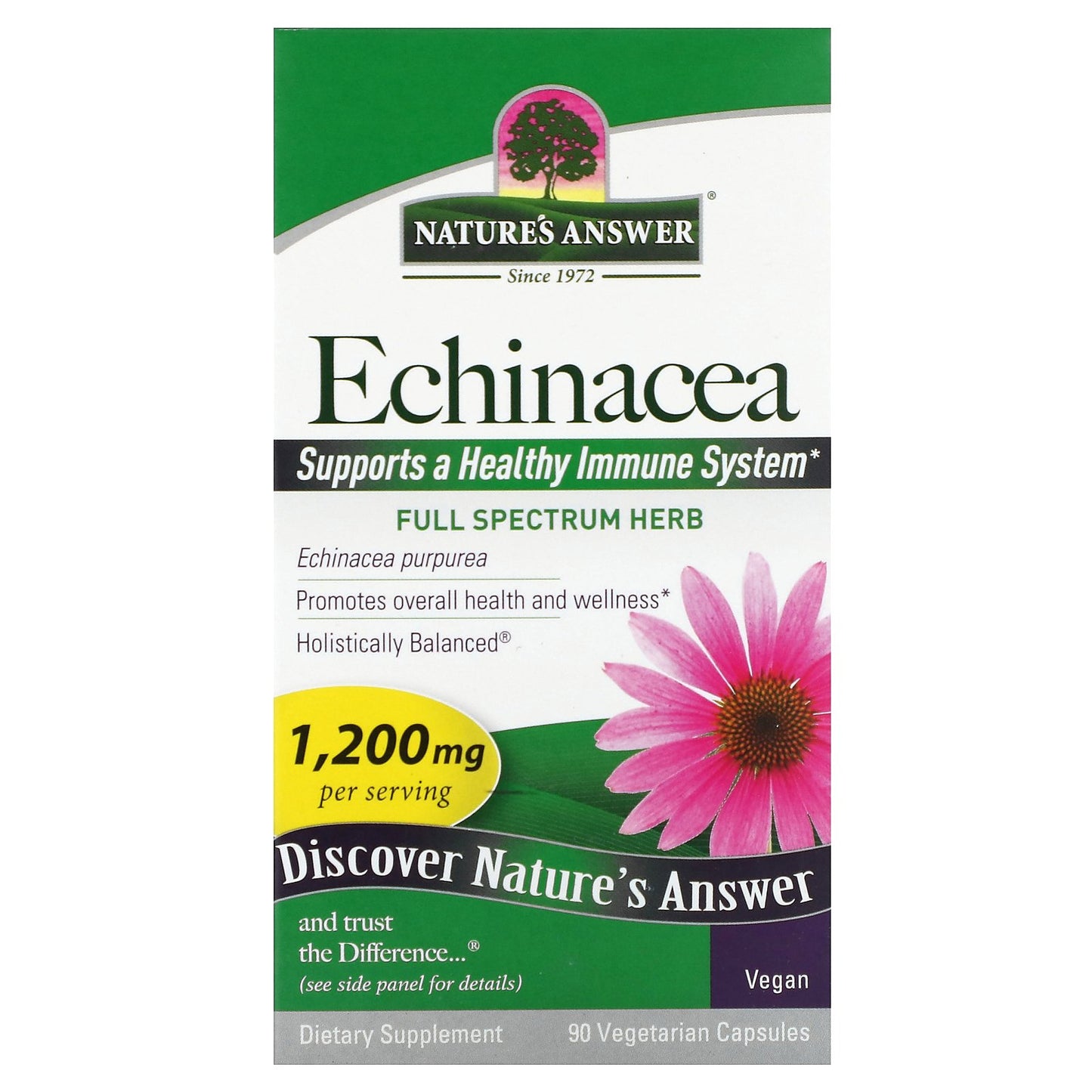 Nature's Answer, Echinacea, 90 Vegetarian Capsules (400 mg per Capsule)