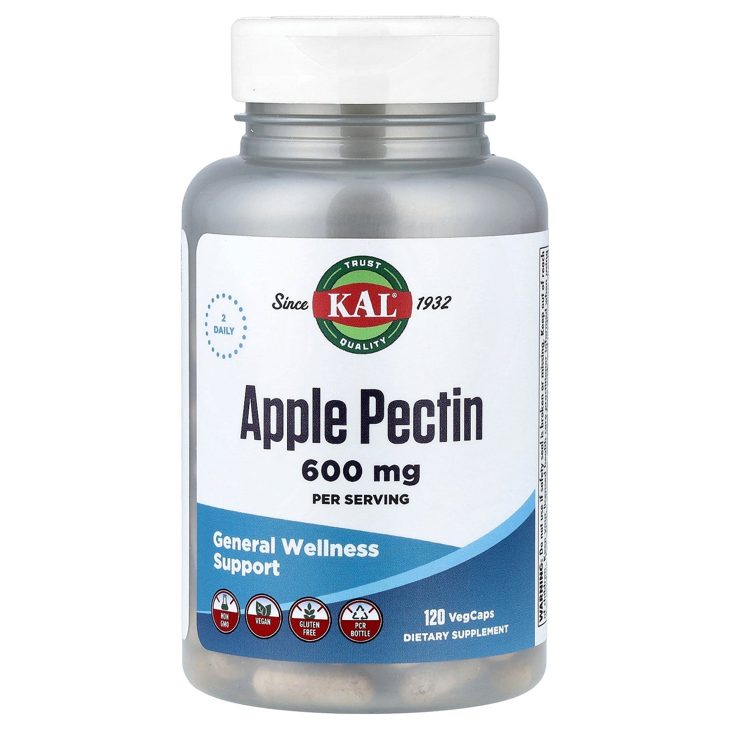 KAL, Apple Pectin, 120 VegCaps (300 mg per Vegcap)
