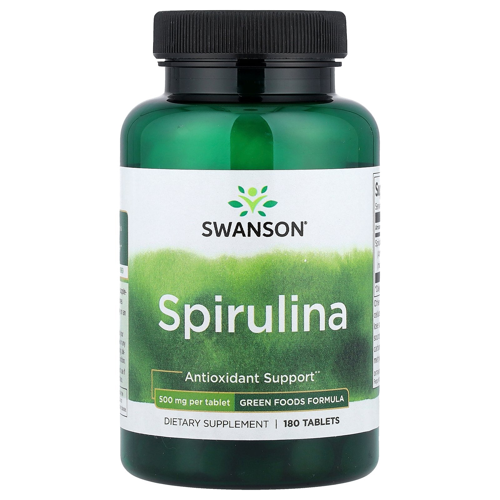 Swanson, Spirulina, 500 mg, 180 Tablets
