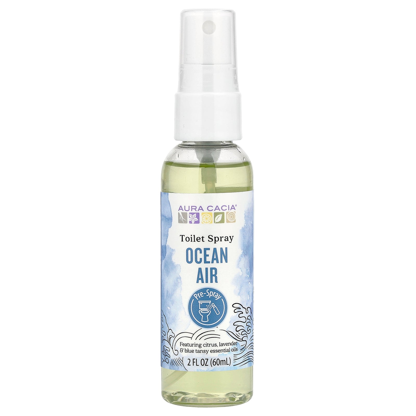 Aura Cacia, Toilet Spray, Ocean Air, 2 fl oz (60 ml)