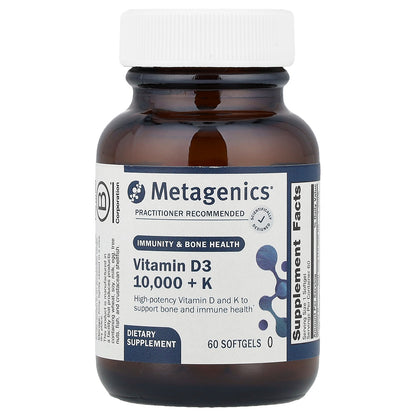 Metagenics, Vitamin D3 10,000 + K, 60 Softgels