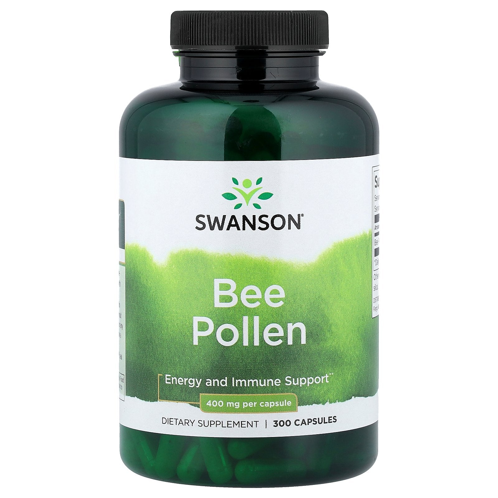 Swanson, Bee Pollen, 400 mg, 300 Capsules