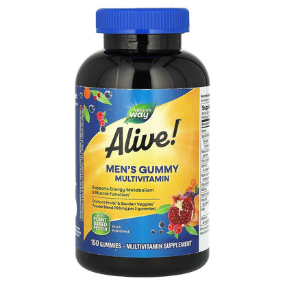 Nature's Way, Alive! Men's Gummy Multivitamin, Fruit, 150 Gummies