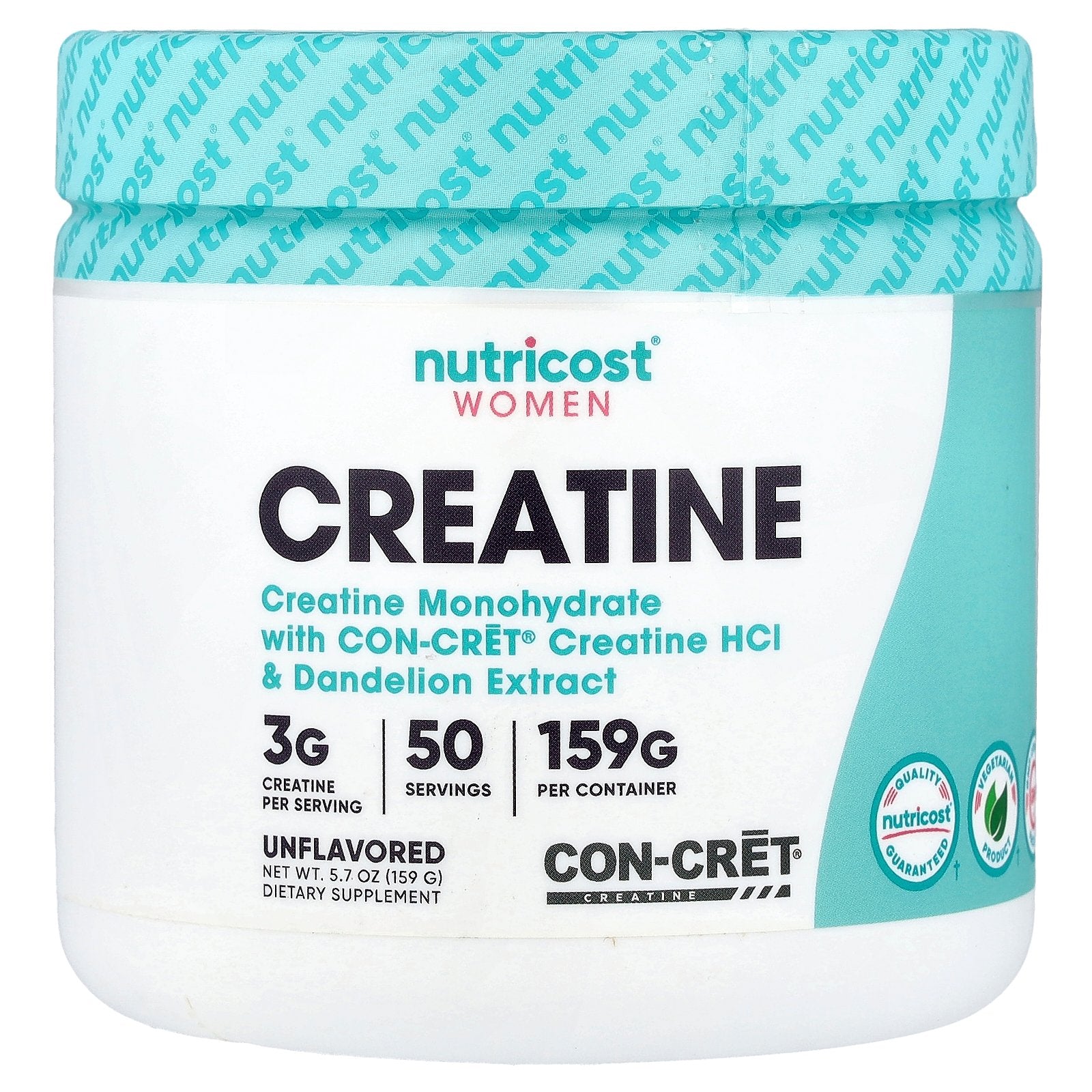 Nutricost, Women, Creatine, Unflavored, 5.7 oz (159 g)