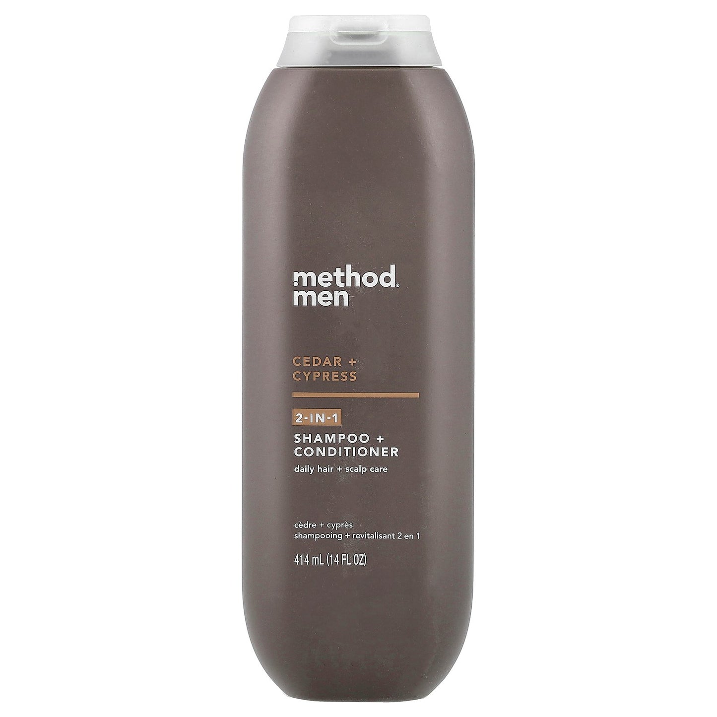 Method, Men, 2-In-1 Shampoo + Conditioner, Cedar + Cypress, 14 fl oz (414 ml)