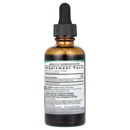 Nature's Answer, Eleuthero Root Extract, Alcohol-Free, 160 mg, 2 fl oz (60 ml)