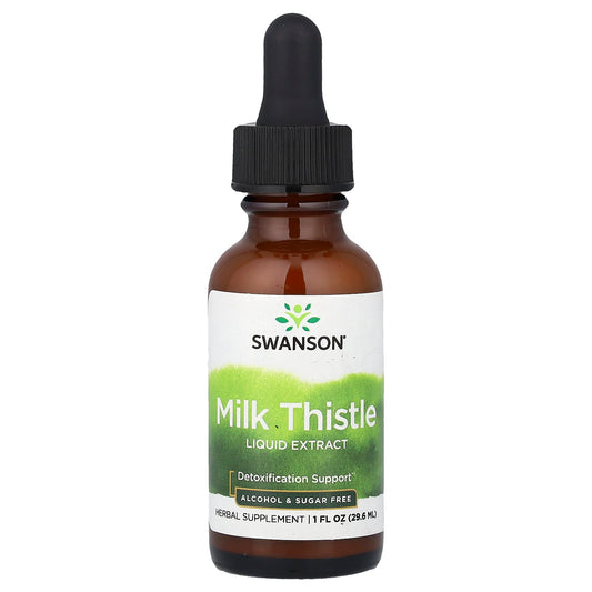 Swanson, Milk Thistle Liquid Extract, Alcohol & Sugar Free, 1 fl oz (29.6 ml)