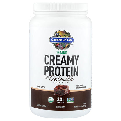 Garden of Life, Organic Creamy Protein with Oatmilk Powder, Chocolate Brownie, 2 lb 0.45 oz (920 g)