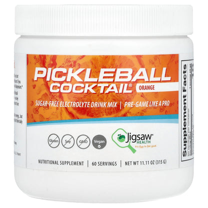 Jigsaw Health, Pickleball Cocktail®, Sugar-Free Electrolyte Drink Mix, Orange, 11.11 oz (315 g)