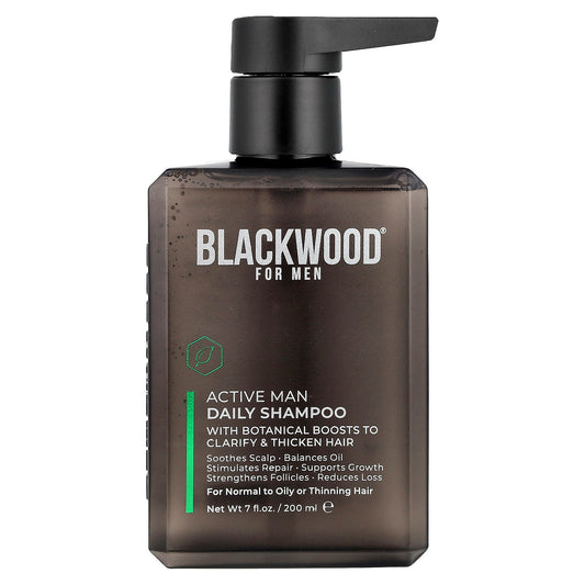 Blackwood For Men, Active Man Daily Shampoo, For Normal to Oily or Thinning Hair , 7 fl oz (200 ml)
