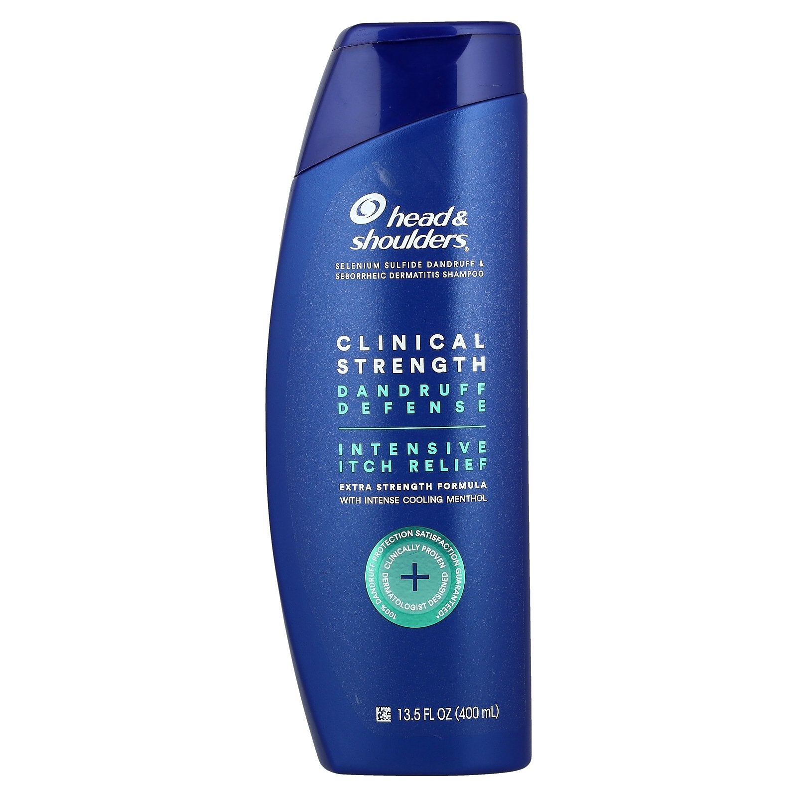 Head & Shoulders, Clinical Strength,  Dandruff Defense  Shampoo, Intensive Itch Relief, 13.5 fl oz (400 ml)