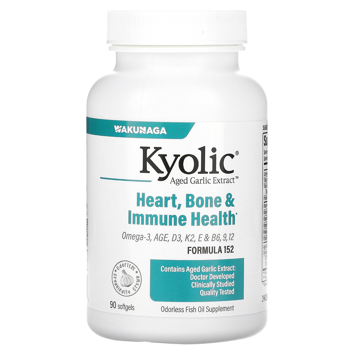 Kyolic, Heart, Bone & Immune Health, 90 Softgels