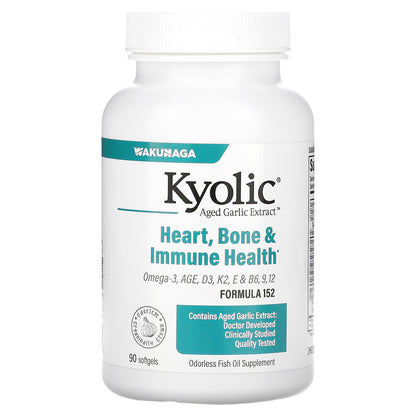 Kyolic, Heart, Bone & Immune Health, 90 Softgels