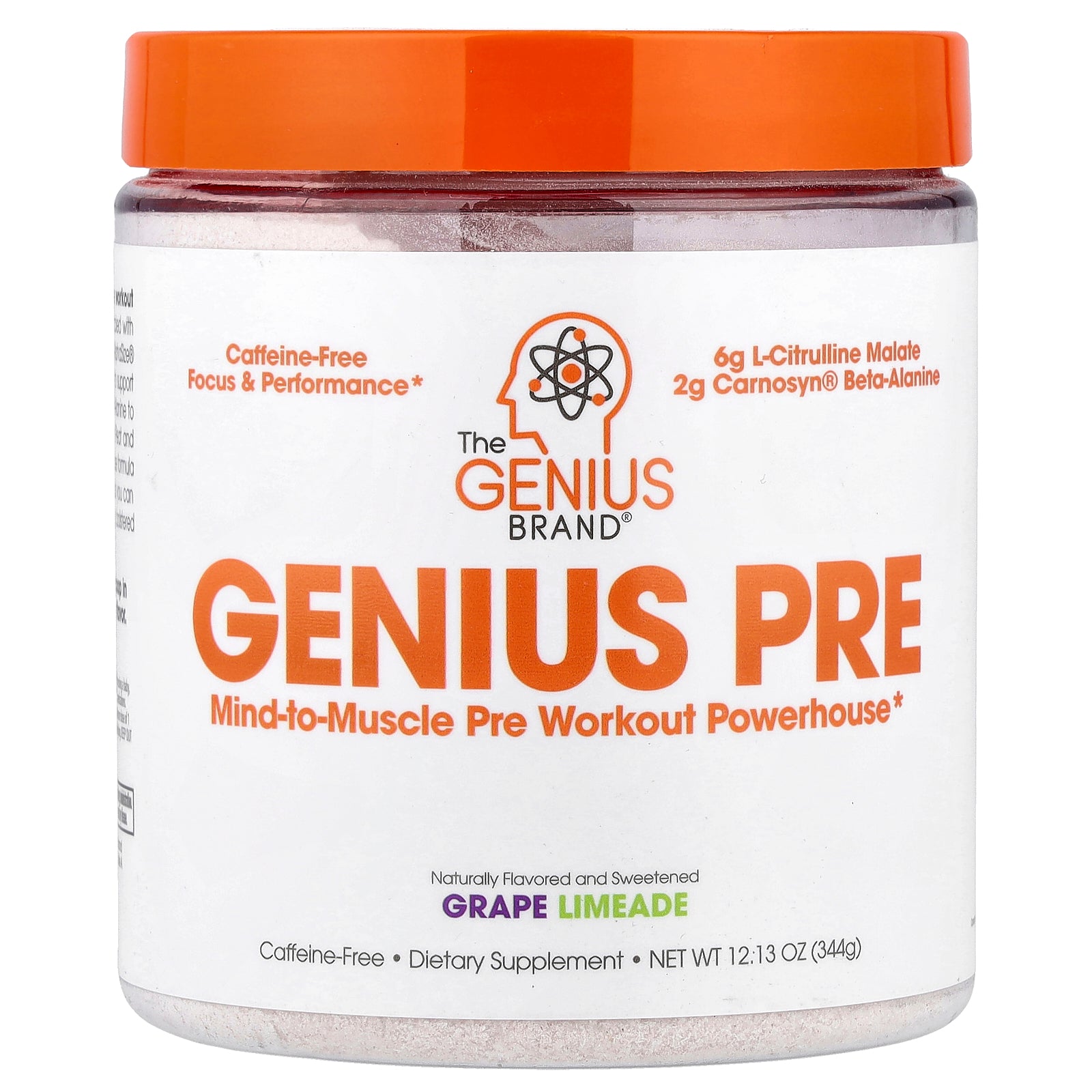 The Genius Brand, Genius Pre, Grape Limeade, 12.13 oz (344 g)