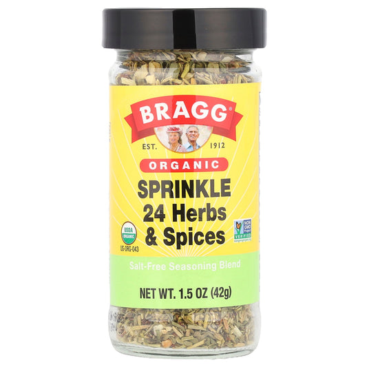 Bragg, Organic, Sprinkle 24 Herbs & Spices, Salt-Free Seasoning Blend , 1.5 oz (42 g)