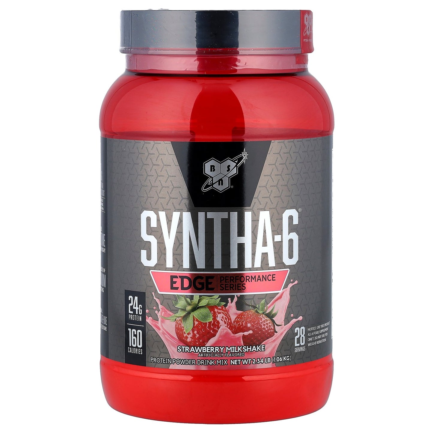 BSN, Syntha-6® Edge, Protein Powder Drink Mix, Strawberry Milkshake, 2.34 lb (1.06 kg)